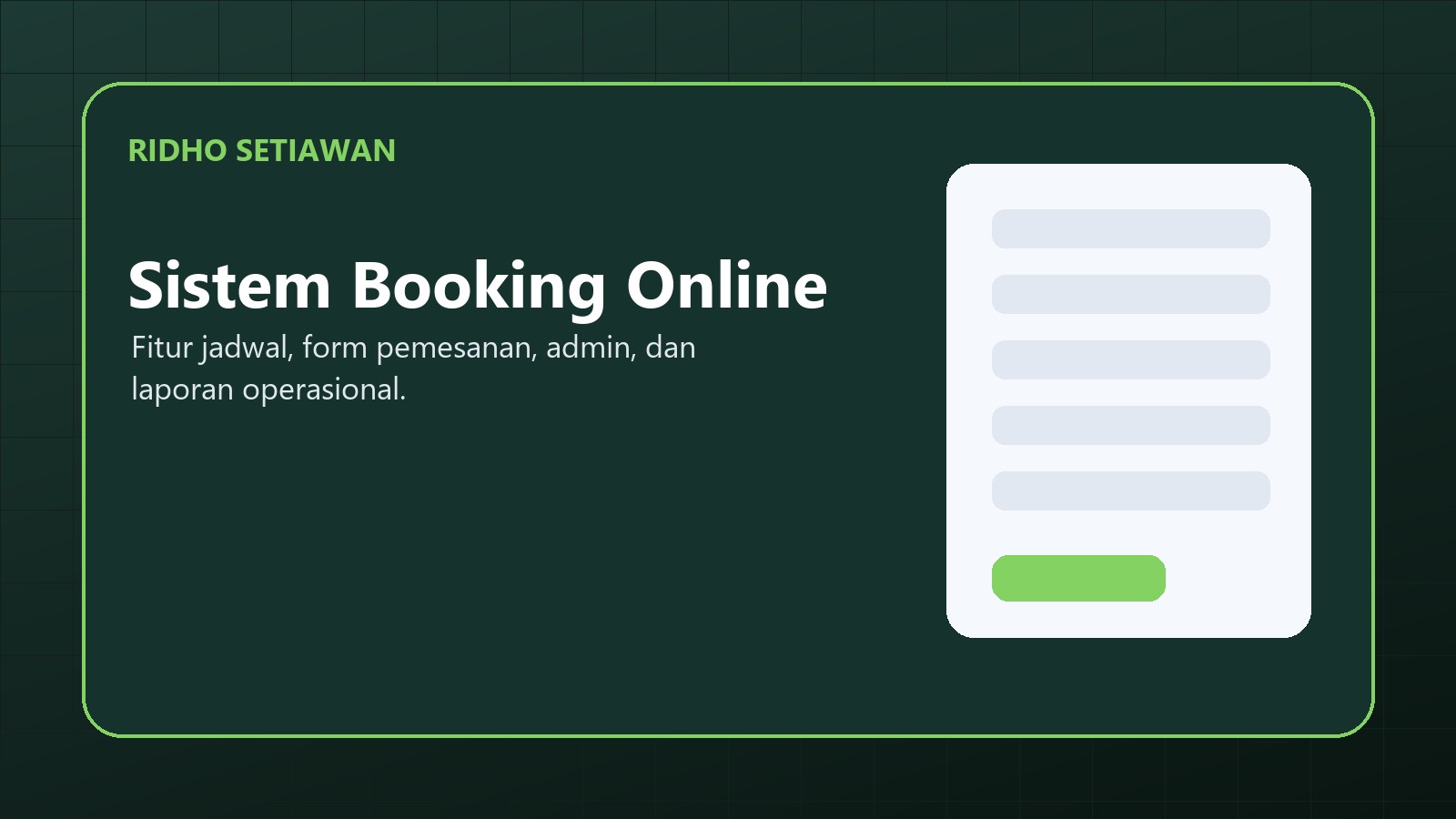 Panduan Membuat Sistem Booking Online untuk Lapangan dan Layanan