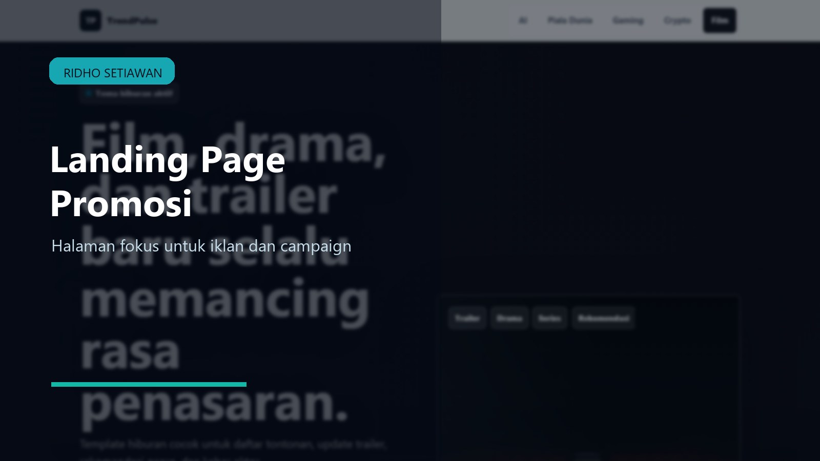 Landing Page Promosi yang Efektif untuk Iklan dan Campaign