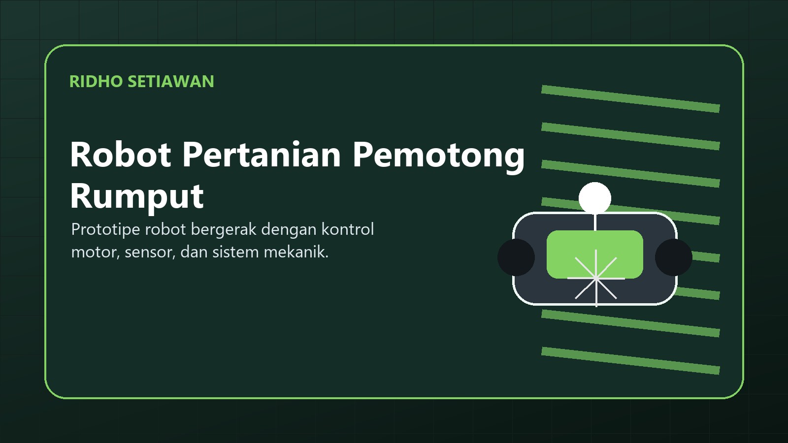 Konsep robot pertanian pemotong rumput berbasis mikrokontroler