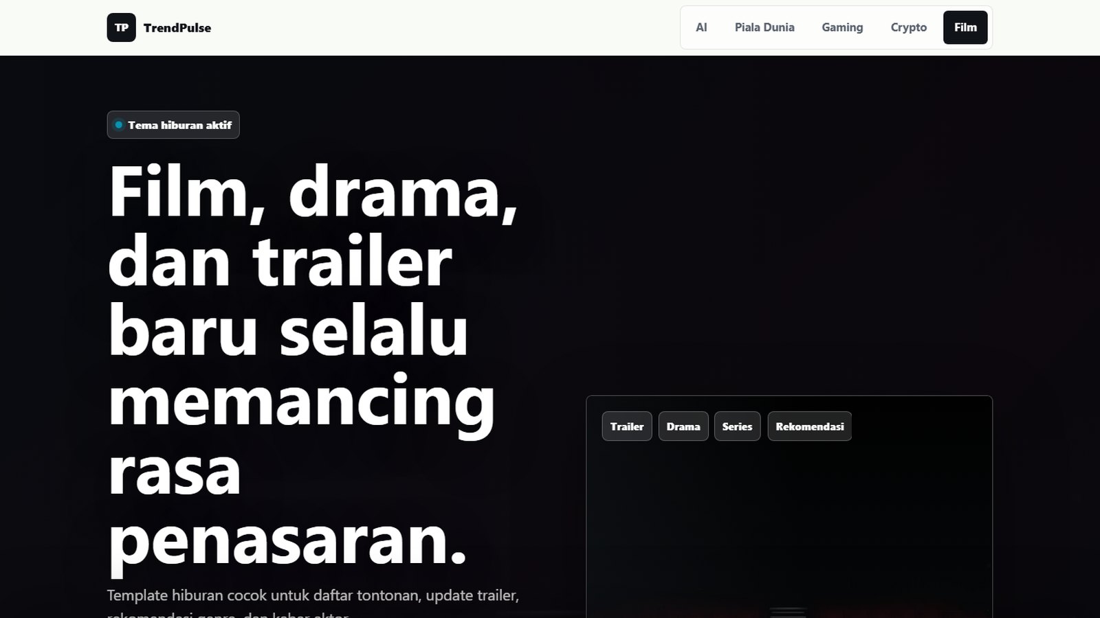 TrendPulse - Landing Page Promosi Responsif